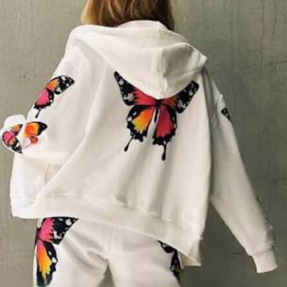 TIGER MIST I AM GIA BUTTERFLY HOODIE, XS NWT